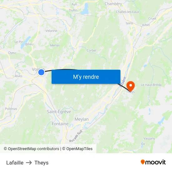 Lafaille to Theys map