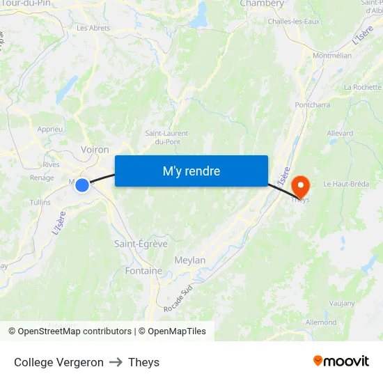 College Vergeron to Theys map