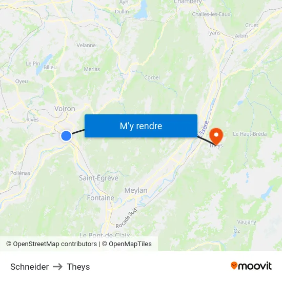 Schneider to Theys map