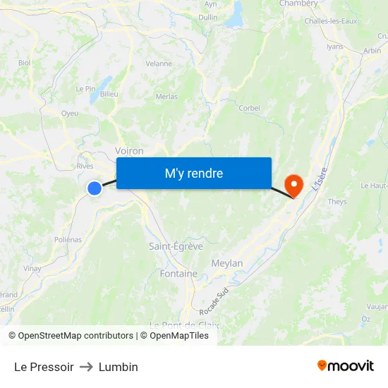 Le Pressoir to Lumbin map