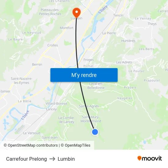 Carrefour Prelong to Lumbin map