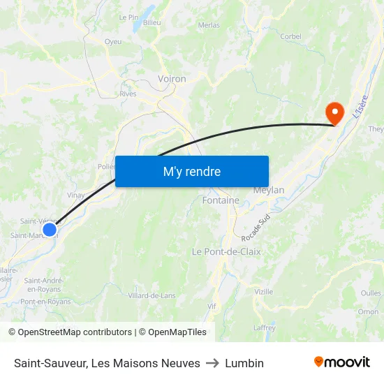Saint-Sauveur, Les Maisons Neuves to Lumbin map