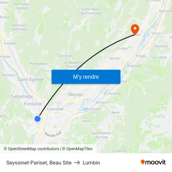 Seyssinet-Pariset, Beau Site to Lumbin map