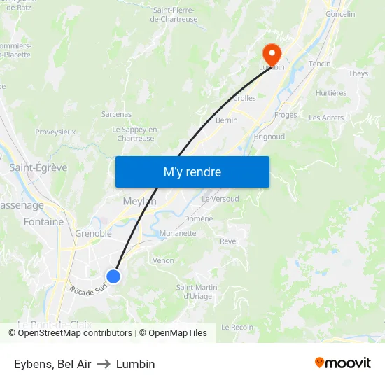 Eybens, Bel Air to Lumbin map