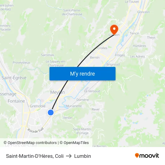 Saint-Martin-D'Hères, Coli to Lumbin map