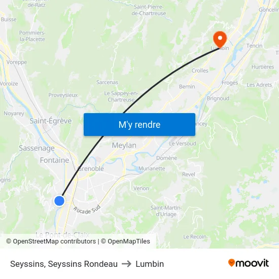 Seyssins, Seyssins Rondeau to Lumbin map