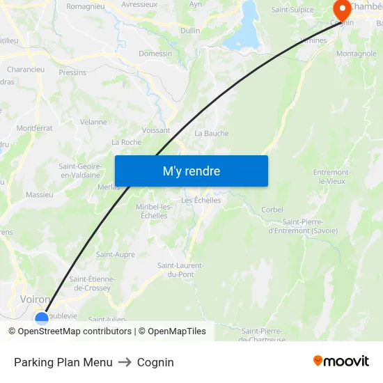 Parking Plan Menu to Cognin map