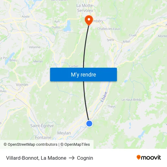 Villard-Bonnot, La Madone to Cognin map
