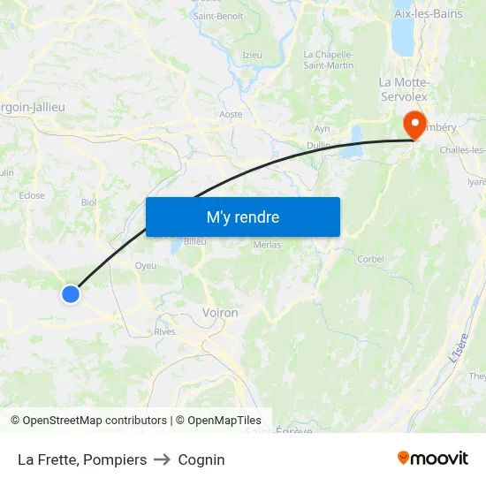 La Frette, Pompiers to Cognin map