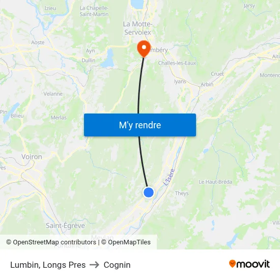 Lumbin, Longs Pres to Cognin map