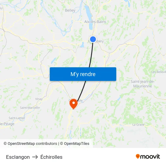 Esclangon to Échirolles map