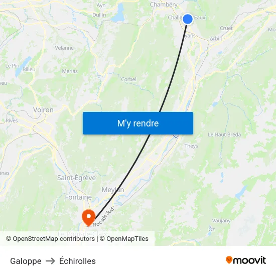 Galoppe to Échirolles map