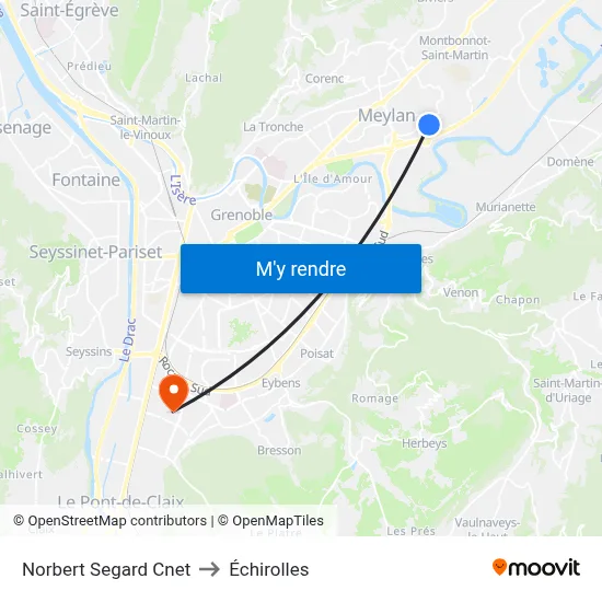 Norbert Segard Cnet to Échirolles map