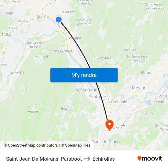 Saint-Jean-De-Moirans, Paraboot to Échirolles map