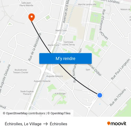 Échirolles, Le Village to Échirolles map