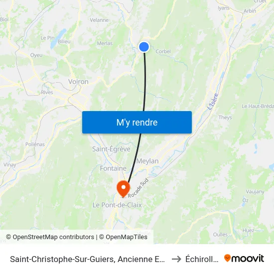 Saint-Christophe-Sur-Guiers, Ancienne Ecole to Échirolles map