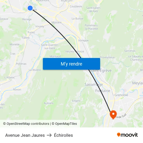 Avenue Jean Jaures to Échirolles map