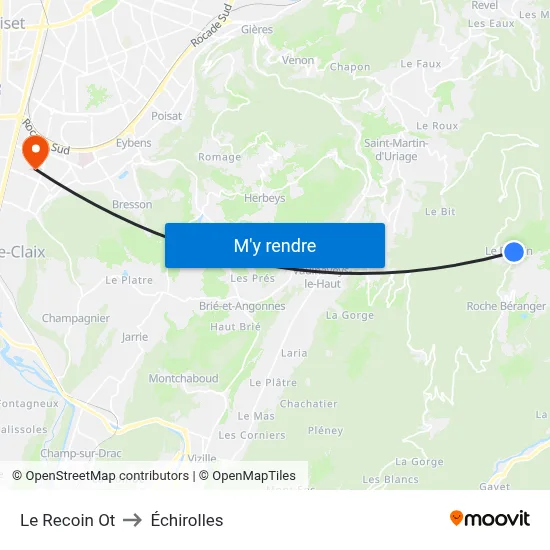 Le Recoin Ot to Échirolles map
