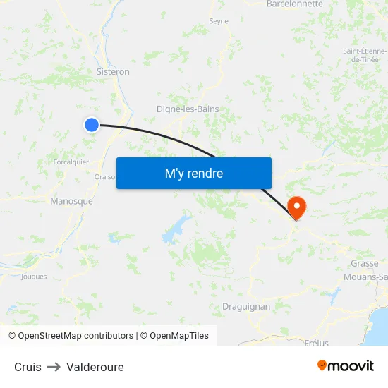 Cruis to Valderoure map