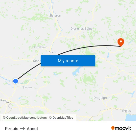 Pertuis to Annot map