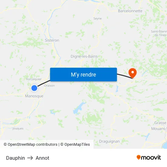 Dauphin to Annot map