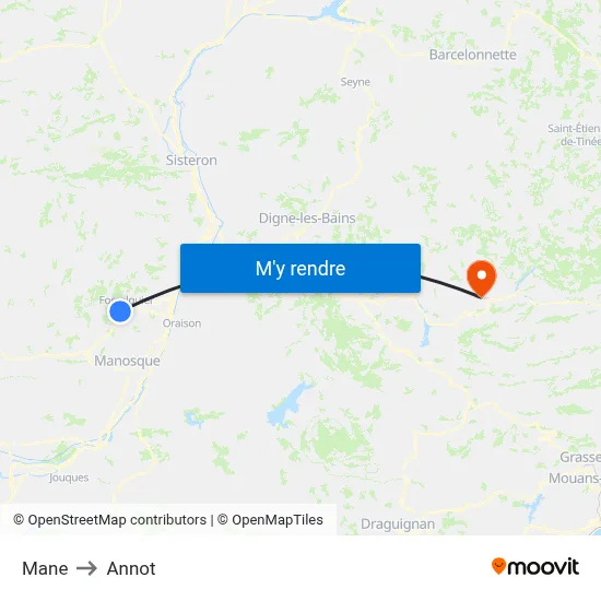Mane to Annot map