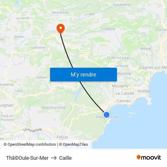Thã©Oule-Sur-Mer to Caille map