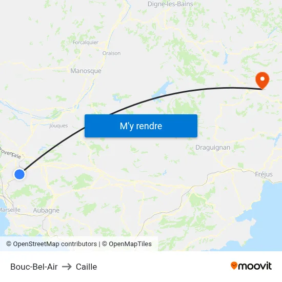 Bouc-Bel-Air to Caille map