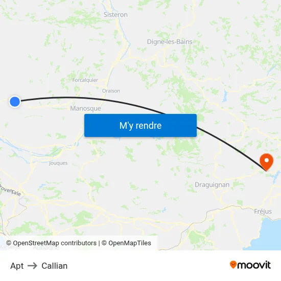 Apt to Callian map