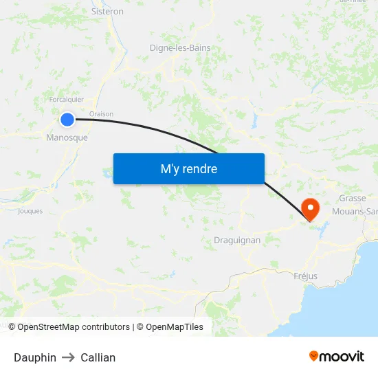 Dauphin to Callian map