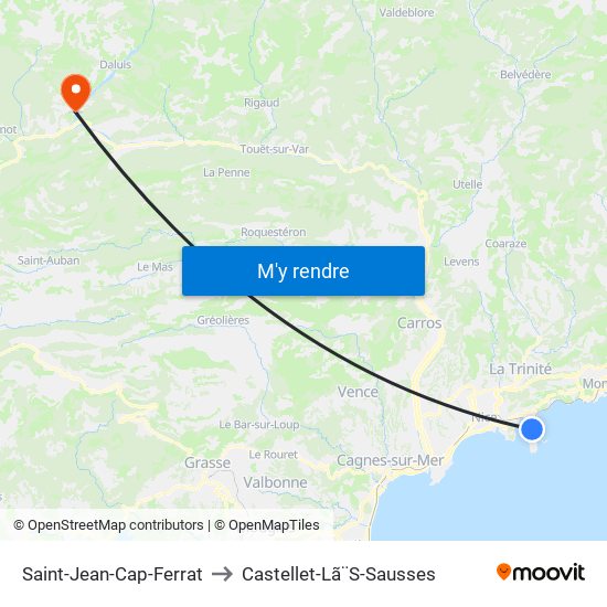 Saint-Jean-Cap-Ferrat to Saint-Jean-Cap-Ferrat map