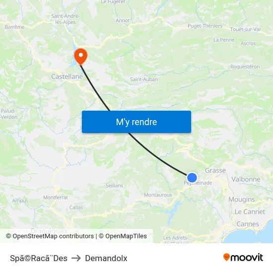 Spã©Racã¨Des to Demandolx map