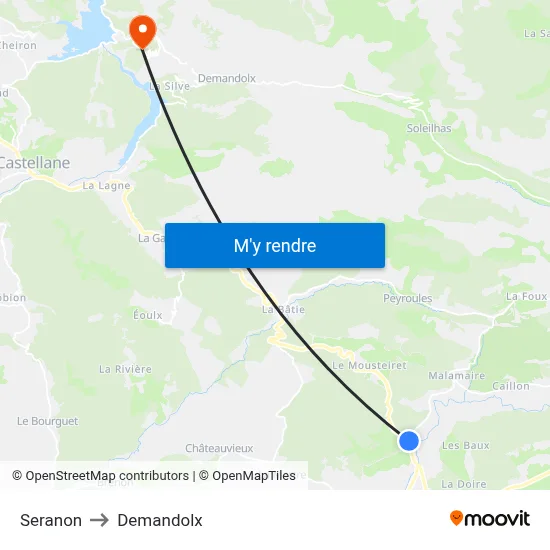 Seranon to Demandolx map