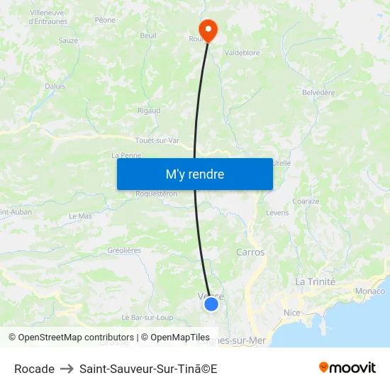 Rocade to Saint-Sauveur-Sur-Tinã©E map
