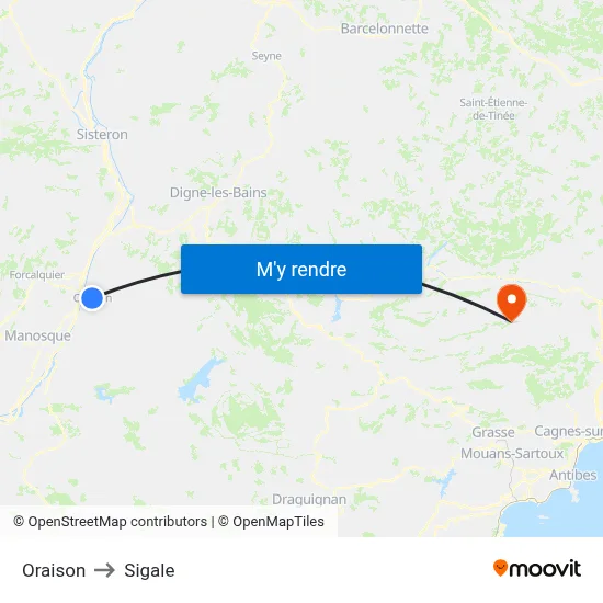 Oraison to Sigale map