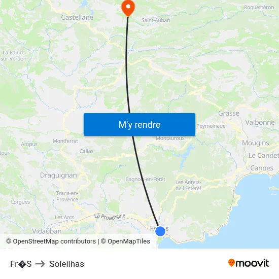 Fr�S to Soleilhas map