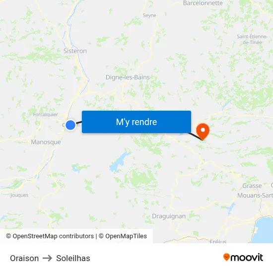 Oraison to Soleilhas map