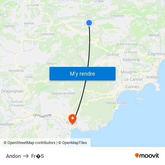 Andon to Fr�S map