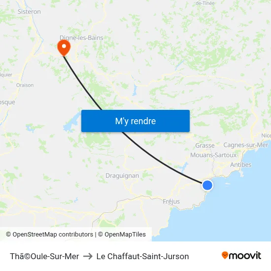 Thã©Oule-Sur-Mer to Le Chaffaut-Saint-Jurson map