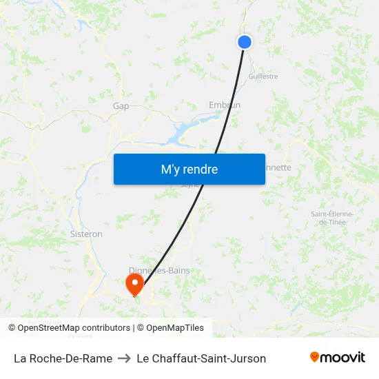La Roche-De-Rame to Le Chaffaut-Saint-Jurson map