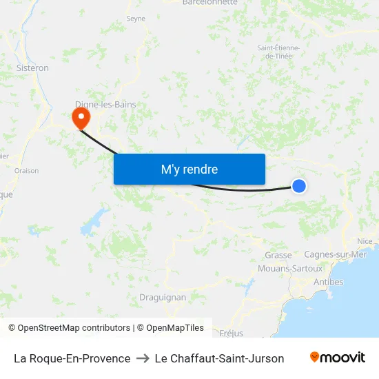 La Roque-En-Provence to Le Chaffaut-Saint-Jurson map