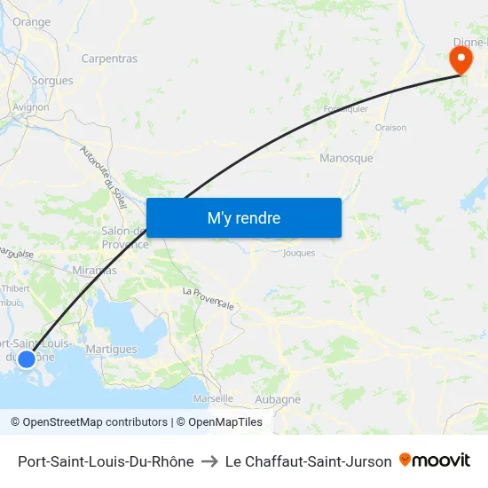 Port-Saint-Louis-Du-Rhône to Le Chaffaut-Saint-Jurson map