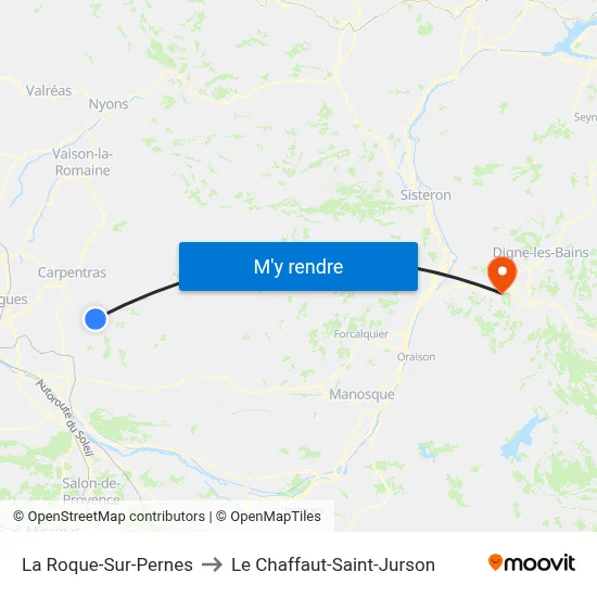La Roque-Sur-Pernes to Le Chaffaut-Saint-Jurson map