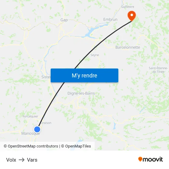 Volx to Vars map