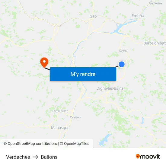 Verdaches to Ballons map