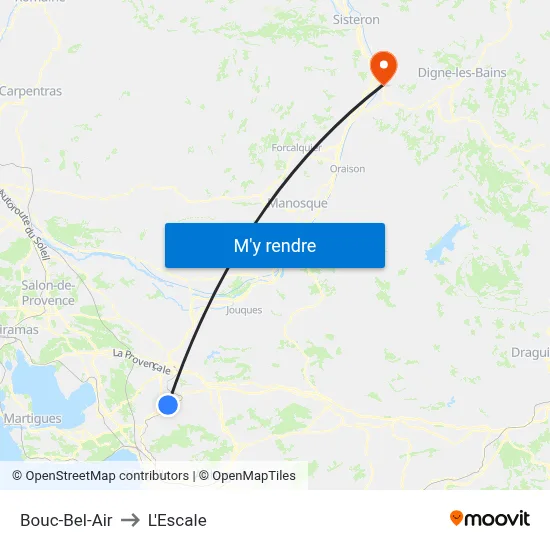 Bouc-Bel-Air to L'Escale map