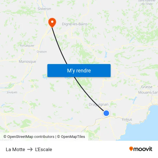 La Motte to L'Escale map