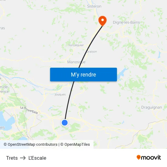 Trets to L'Escale map