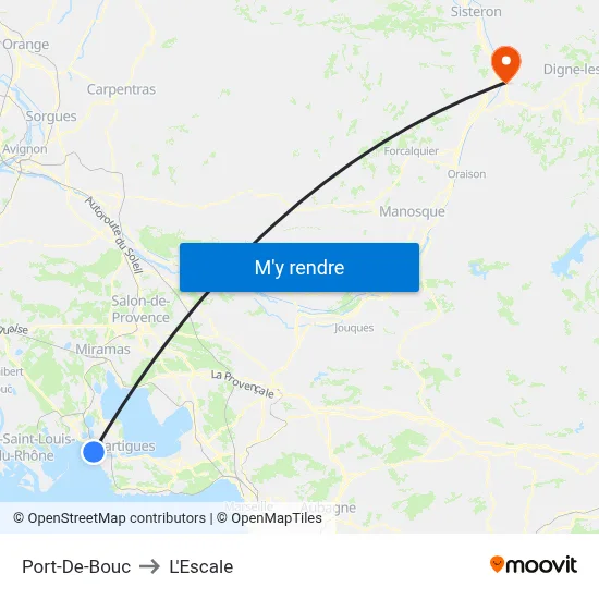 Port-De-Bouc to L'Escale map