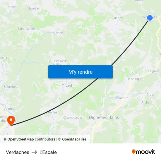 Verdaches to L'Escale map